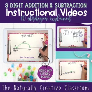 3 digit addition and subtraction videos