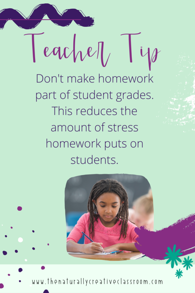 student doing homework with homework tip